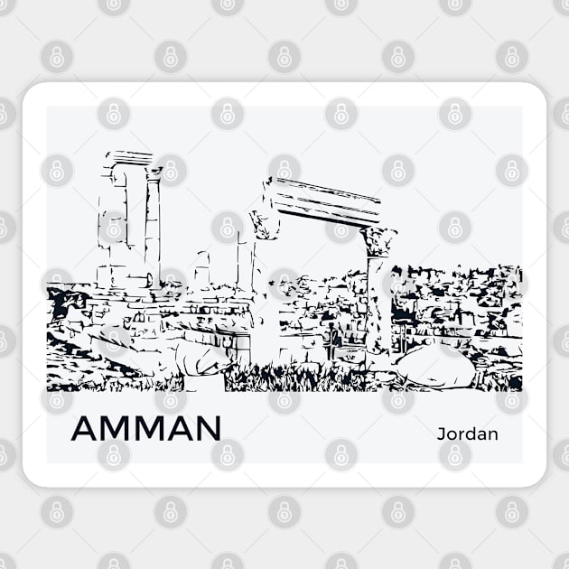 Amman Jordan Sticker by Lakeric